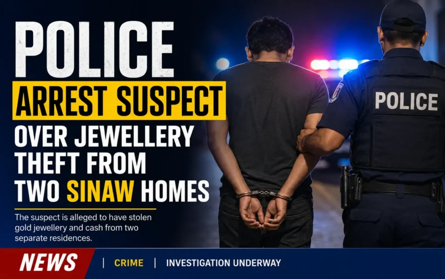 Police Arrest Suspect Over Jewellery Theft From Two Sinaw Homes