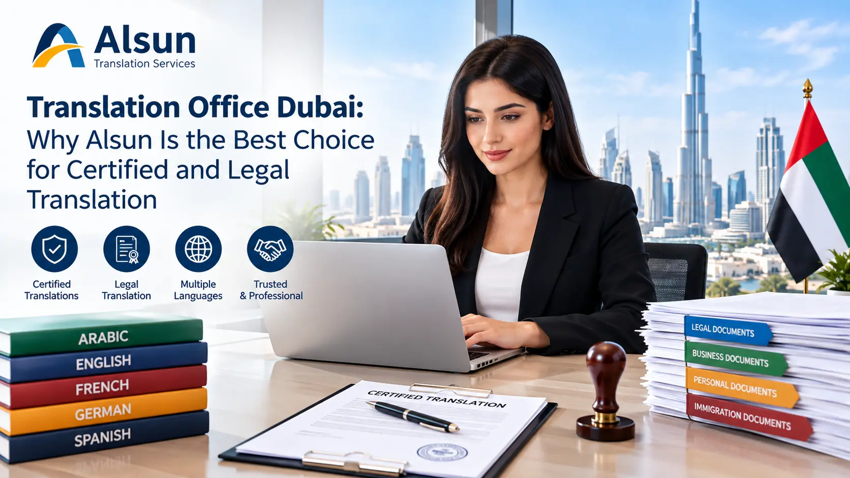 Translation Office Dubai: Why Alsun Is Best Choice for Certified and Legal Translation